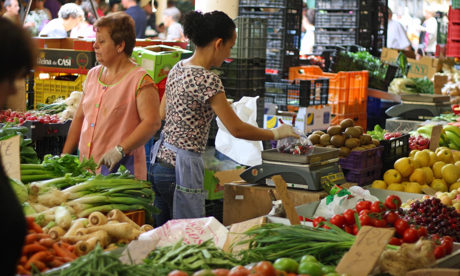 Street market in Spain